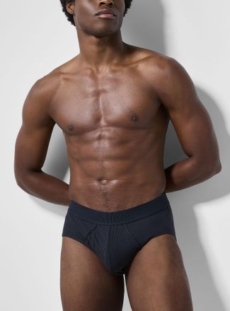 Le 31 Mens Stretch ribbed brief Organic Cotton and recycled polyester