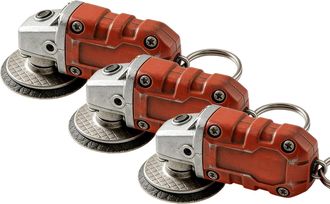 Generic Mini Grinder Keychain - Realistic Grinding Tool Keychain Pendant Keyring - 2-in-1 Mini Grinder Keychains for Hardware Enthusiast Gift (3PCS)