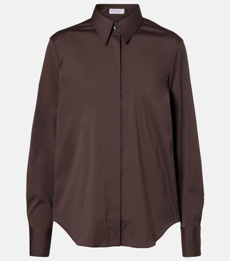 Brunello Cucinelli Top Monili in misto cotone