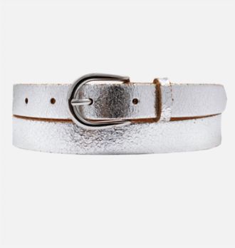 Amsterdam Heritage Eva Metallic Belt In Silver