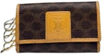 Celine Pre-owned Leren Sleutelhanger - unisex - Vintage Accessoires - Bruin - ONE Size - Leer - Vintage