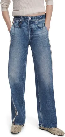 Rag & Bone rb Miramar Track Stripe Cotton Terry Sweatpant Jeans in Sutton at Nordstrom, Size X-Large