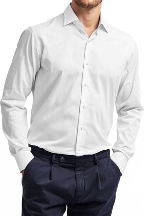 Ballantyne Mens Cotton Dress Shirt In White