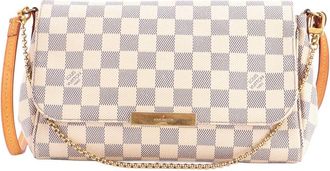 Louis Vuitton White Damier Favorite Mm (Authentic Pre-Loved)