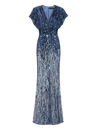 Jenny Packham Abito Dusk - Blu