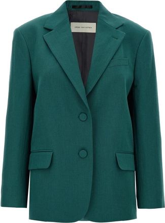 Dries Van Noten Birdy Blazer - Dames - Blazers - Groen - XS - Wol - Jassen
