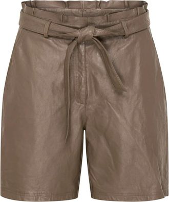 BTF-CPH Leren Shorts - Dames - Korte Broeken - Grijs - XS - Leer - Korte Broeken