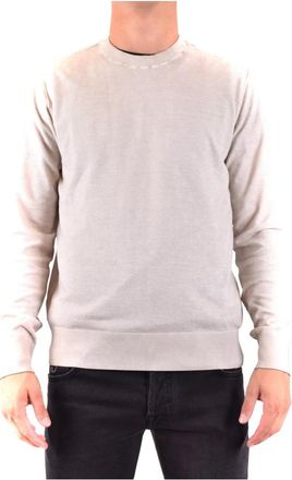 Paolo Pecora Gebreide kleding - Heren - Ronde hals truien - Beige - S - Truien & Vesten