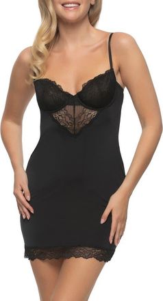 Felina Henny Lace Trim Open Back Chemise at Nordstrom, Size X-Large