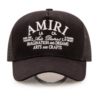 Amiri Caps, male, Black, Size: ONE SIZE Arts District Trucker Hat