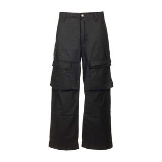 Purple Baggy Cargo Trousers - male - Purple Brand - Wide Trousers - Black - M - Trousers