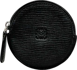 Loewe Black Leather Coin Purse/Coin Case (Pre-Owned)