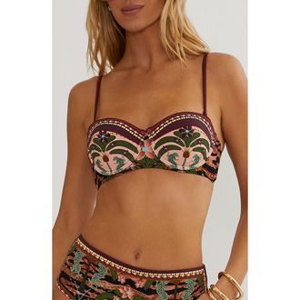 Beach Riot Nani Underwire Bikini Top in Deep Jungle at Nordstrom, Size X-Small