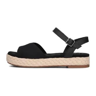 Toms Toms, Schoenen, Dames, Zwart, 37 EU, Su&egrave;de, Zwarte Kruisband Sandalen Abby