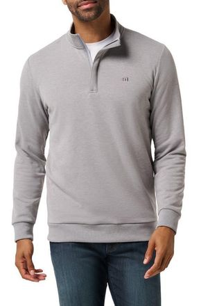 Travis Mathew Cloud 2.0 Quarter Zip Pullover in Heather Medium Grey at Nordstrom