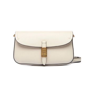 Pinko Pinko, Tassen, Dames, Wit, ONE Size, Katoen, Saddle Flat Schoudertas