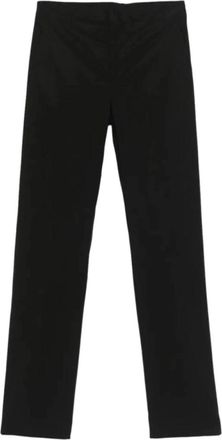 Twinset Smalle Rechte Pijp Broek - Dames - Straight fit broeken - Zwart - S - Katoen - Broeken