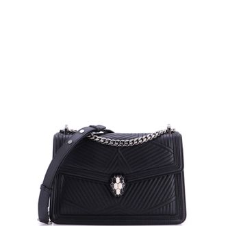 Bulgari Serpenti Forever Shoulder Bag Quilted Leather Small