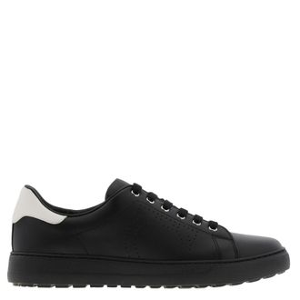 Ferragamo Pierre Gancini Leather Low-Top Sneakers, Size 9