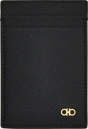 Ferragamo Mens Micro Gancio Money Clip Card Holder