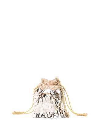 NANNACAY Keely embellished bucket bag - Metallic