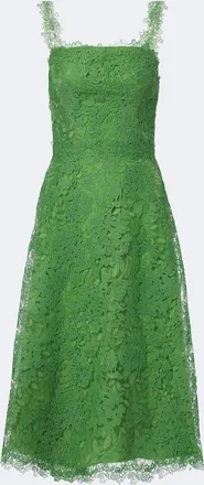 Carolina Herrera Floral lace midi dress