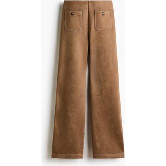 H&M Jersey Trousers in Dark Beige at Nordstrom, Size Xx-Small