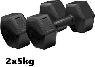 Trade Shop Trade Shop - Coppia Di Manubri In Vinile Da 5kg Ognuno Manubri Pesi Palestra Fitness Sport