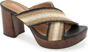 Kenneth Cole Reaction Reeva Slide Sandal in Black Multi Raffia at Nordstrom Rack, Size 9.5