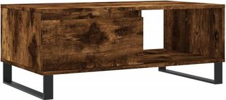 vidaXL Vidaxl - Mesa de centro madera contrachapada roble ahumado 90x50x36,5 cm