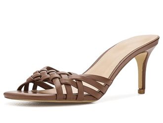 Calvin Klein Wendine Womens Sandals Medium Brown : 9.5 M, Faux Leather