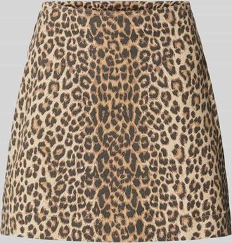 Pieces Leicht ausgestellter Mini-Rock aus Baumwoll-Mix Modell SALUME in Sand, Gr&ouml;&szlig;e XS