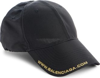 Balenciaga Perforated Webs Baseball Cap in 1000 Black at Nordstrom, Size Medium