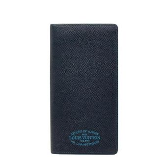 Louis Vuitton Pre-owned Wallets, male, Blue, Size: ONE SIZE Pre-owned Portefeuille Brazza NM Taiga Leather Long Wallet