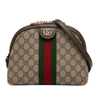 Gucci Pre-owned Ophidia Crossbody Bag - Dames - Pre-owned - Beige - Maat: ONE Size Leer