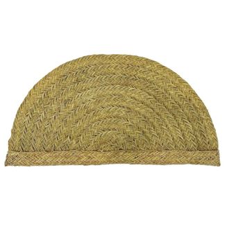 NATYAL Alfombra de esparto con forma de media luna 120x60cm