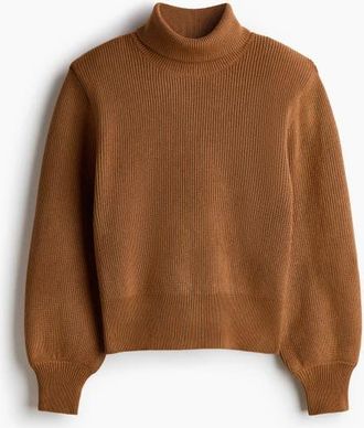 H&M Shoulder-pad Jumper in Brown at Nordstrom, Size Xx-Small