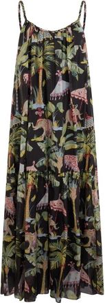 Red Valentino Maxi Jurk - Dames - Maxi kleedjes - Zwart - M - Katoen - Kleedjes