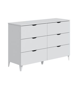 Home Heavenly Home Heavenly - C&oacute;moda Ares, Moderna Y Funcional, Con 6 Cajones Amplios, Estructura En Melamina Y Patas Abs, 119x40x80 Cm. Color: Blanco