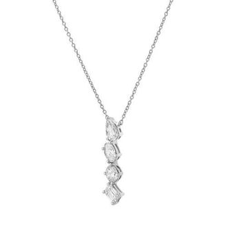 LuvMyJewelry Nerisse 14K Gold Lab Grown Diamond Necklace - 1 Ct in 14K White Gold at Nordstrom
