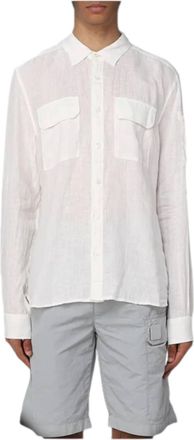 C.P. Company Long Sleeve Gauze Shirt In White