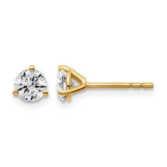 Diamond2Deal 14k White Gold 3/4 ct Round Lab Grown Diamond Stud Earrings VS Clarity, D-E Color
