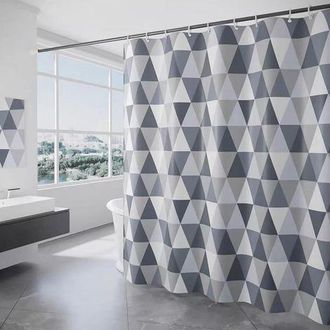 OEM Cortina De Ducha De 180 X 200 Cm, Cortina De Ducha Triangular, Cortina De Ducha Impermeable Y Antimoho