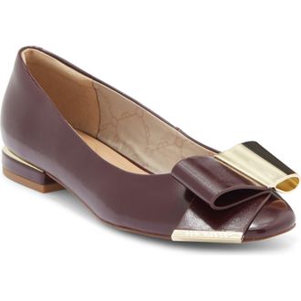 Ted Baker Darcy Bow Flat in Bordeaux at Nordstrom Rack, Size 8.5