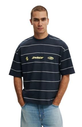 Cotton On Mens Cropped Fit Graphic T-Shirt in True Navy Vintage White at Nordstrom, Size Xx-Large