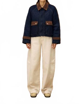 FRNCH Zola Corduroy Jacket In Midnight Blue