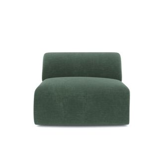 Sia Home Sill&oacute;n de sal&oacute;n sin reposabrazos terciopelo con motivos esmeralda