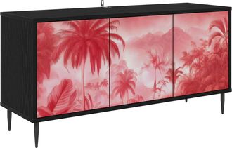 vidaXL Mueble De Tv Aachen 102 X 33 X 51 Cm Roble Negro Vidaxl