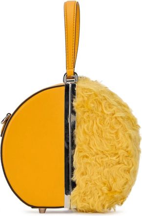 Moschino Ronde Clutch - Dames - Clutches - Geel - ONE Size - Katoen - Tassen