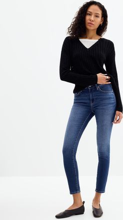 Mavi Womens Tess dark-indigo jean Fit: skinny leg, mid-rise waist